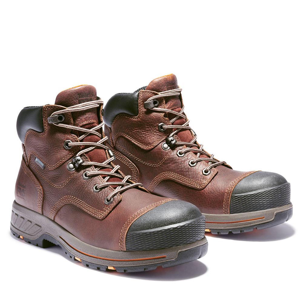 Botas de Trabajo Timberland Hombre Pro® Helix Hd 6\" Comp Toe Marrones/Negras - Chile TDF-179524